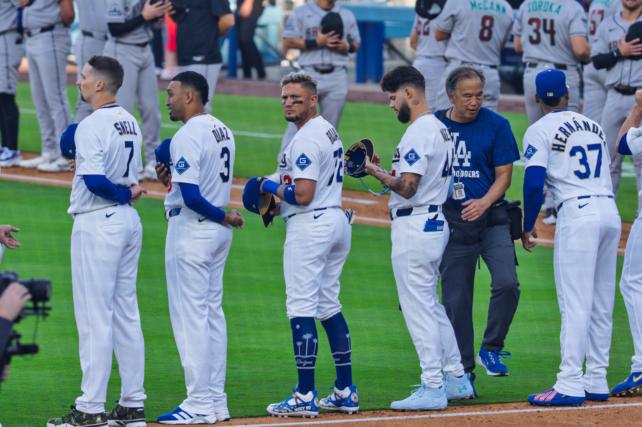 Miguel Rojas on Opening Day at Dodger Stadium, 2026